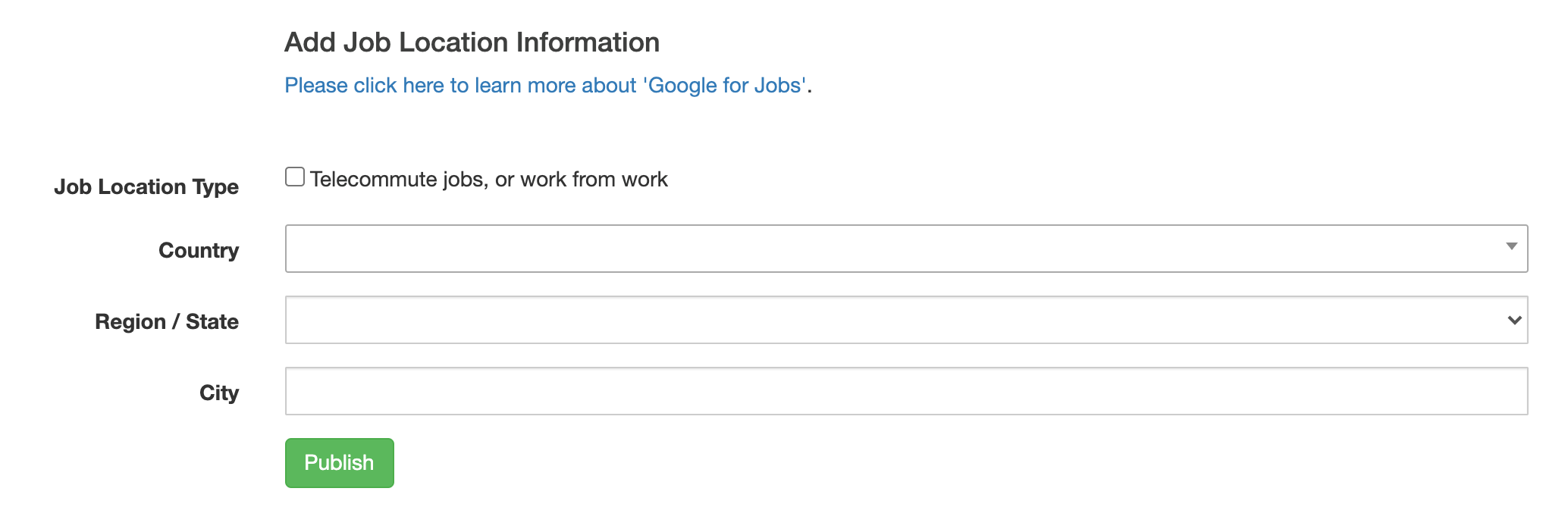 Complement with job location info